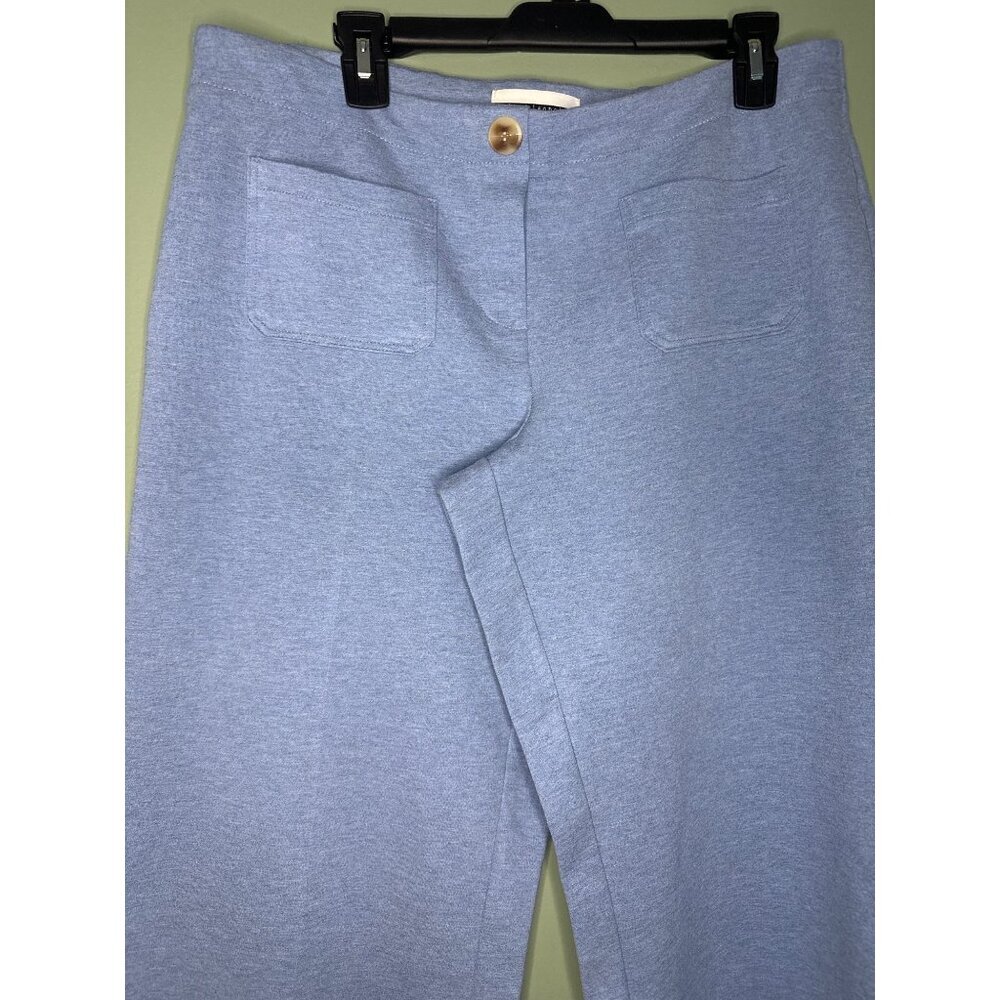 Jules and Leopold Womens Large Blue Wide Leg Cropped Pants Y2K Stretch Comfy - Picture 2 of 6